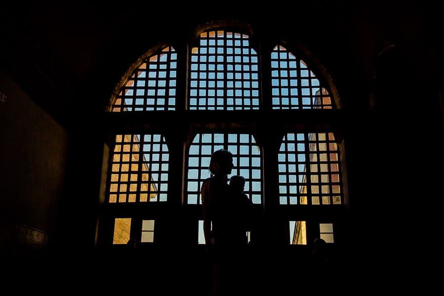 Inside the Hagia Sophia mosque in Istanbul