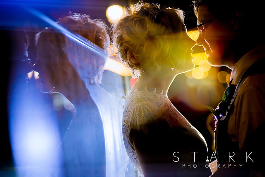 Canon 6D Mark ii creative portrait of a bride and groom by Stark Photography. 