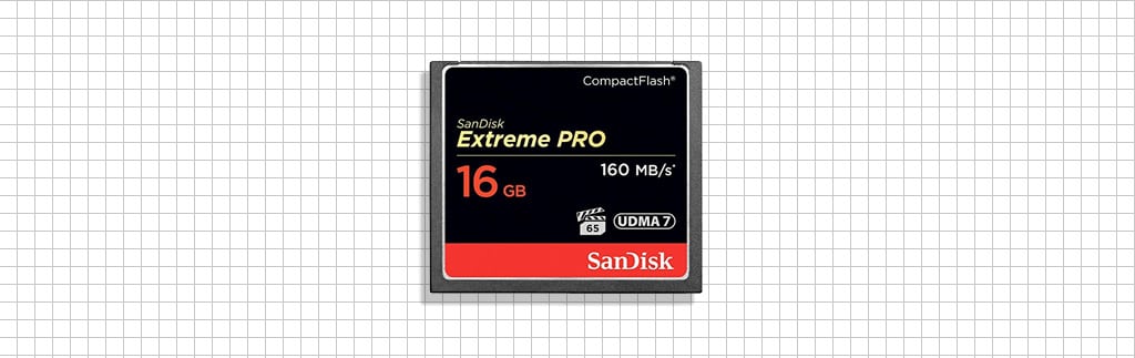 16GB Compact Flash card with fast write speed