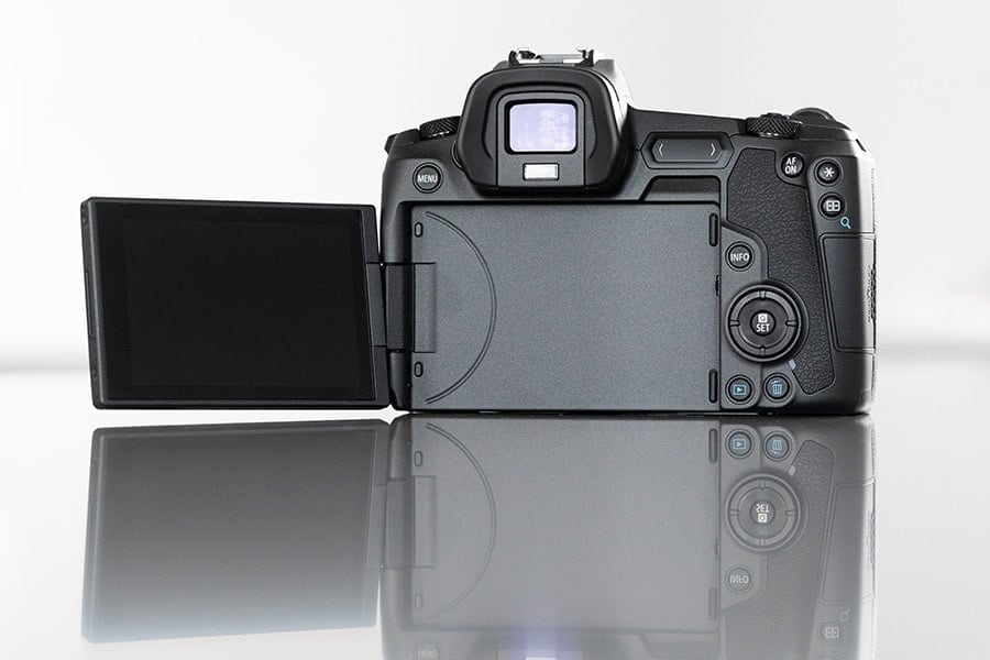 Flip screen on the Canon EOS R