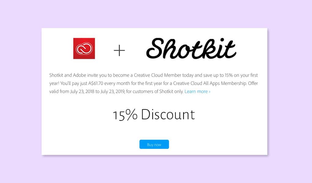 Adobe CC discount
