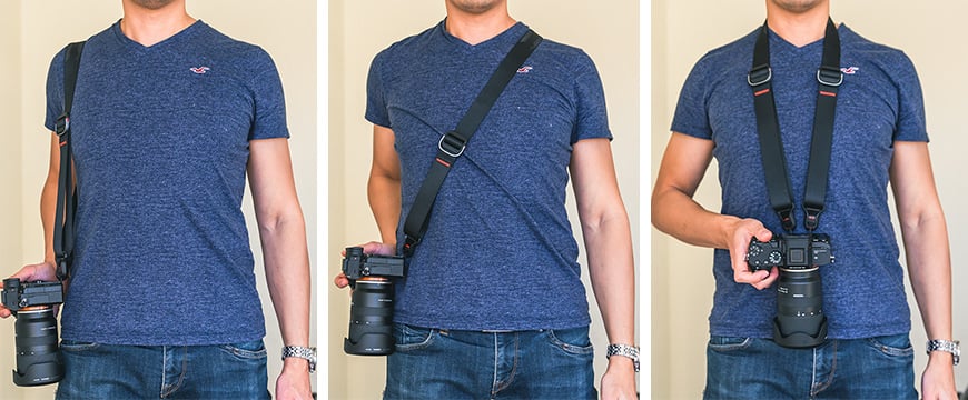 The Peak Design Slide Lite review - camera strap can be worn multiple ways
