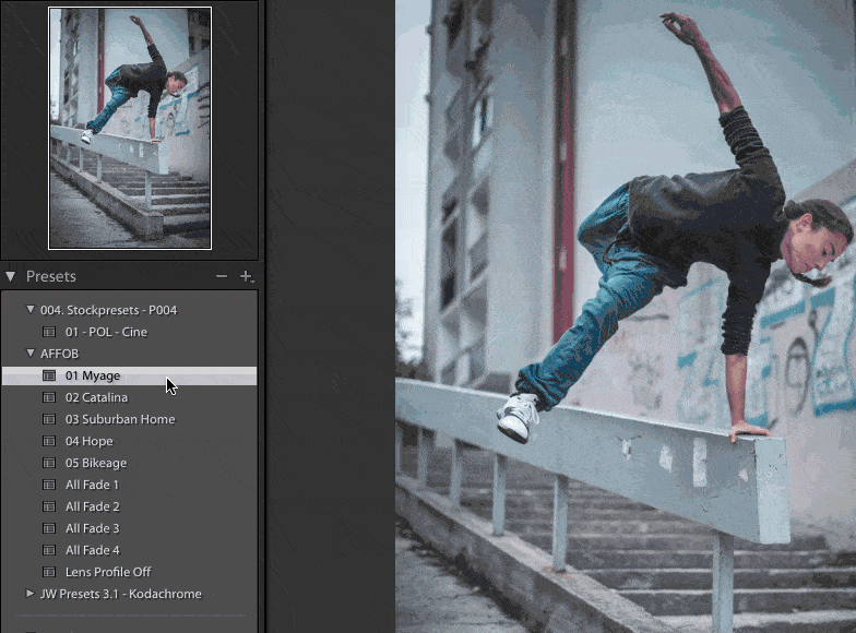 use lightroom presets to give your images different looks