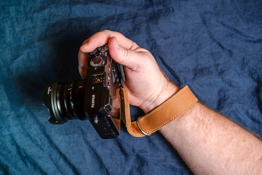 leather camera wrist strap from lucky straps