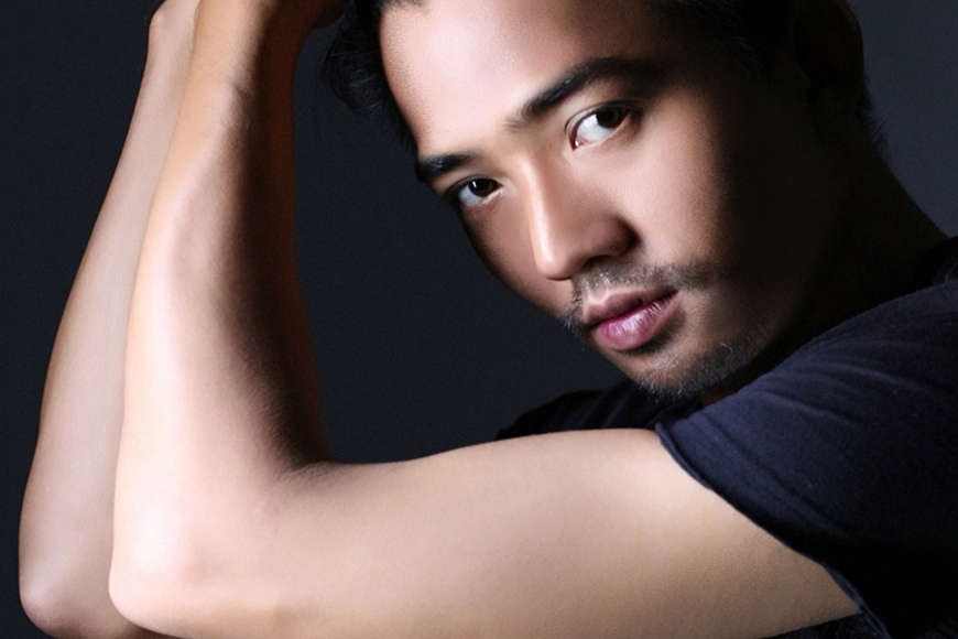 A male model used for a glamour portrait