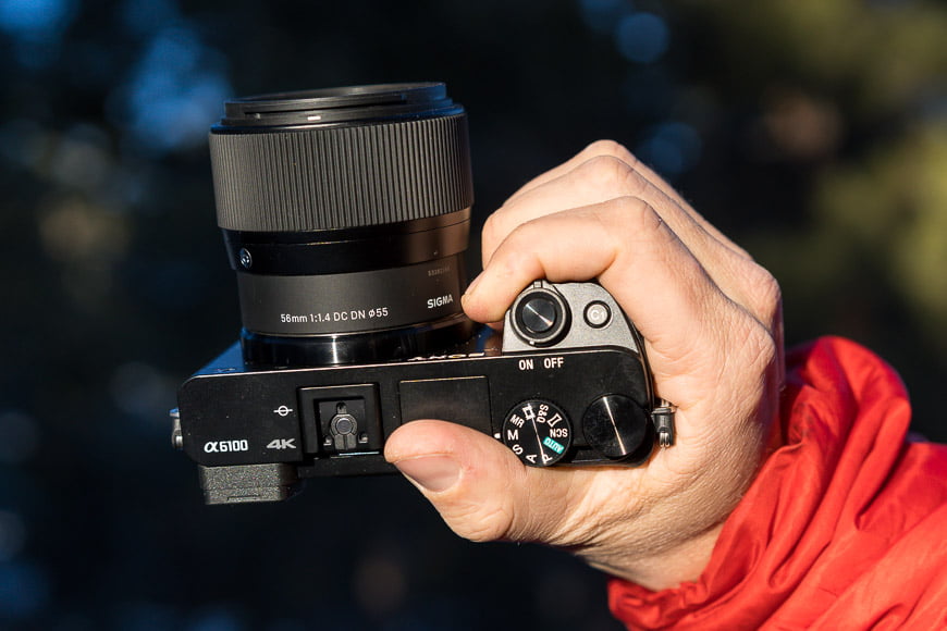 The Sony a6100 has improved handling, including a deeper grip.