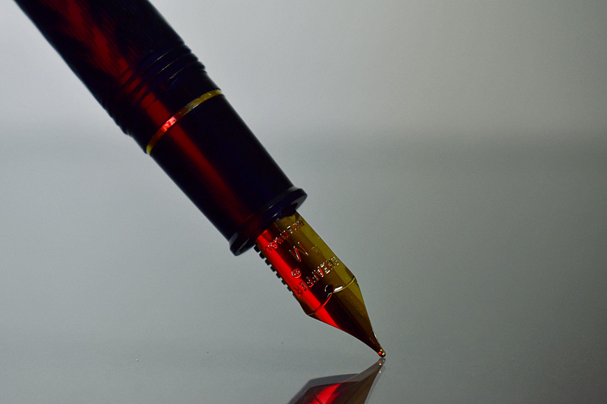 Macro in photography - close up of fountain pen