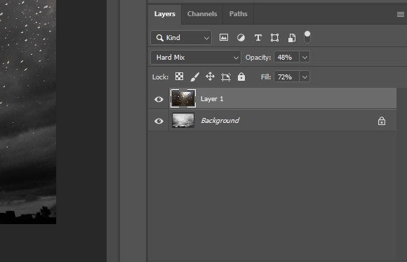 Change opacity and fill to combine layers