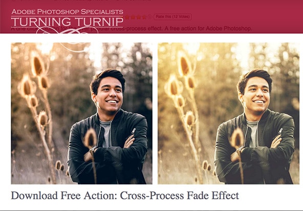 Cross process fade effect