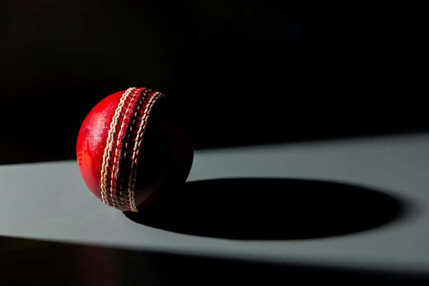 Cricket ball with hard light