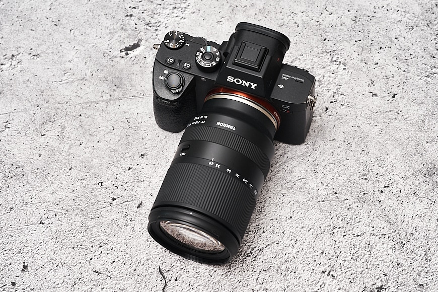 Tamron 28-200mm f/2.8-5.6 Di III RXD attached to a Sony a7R