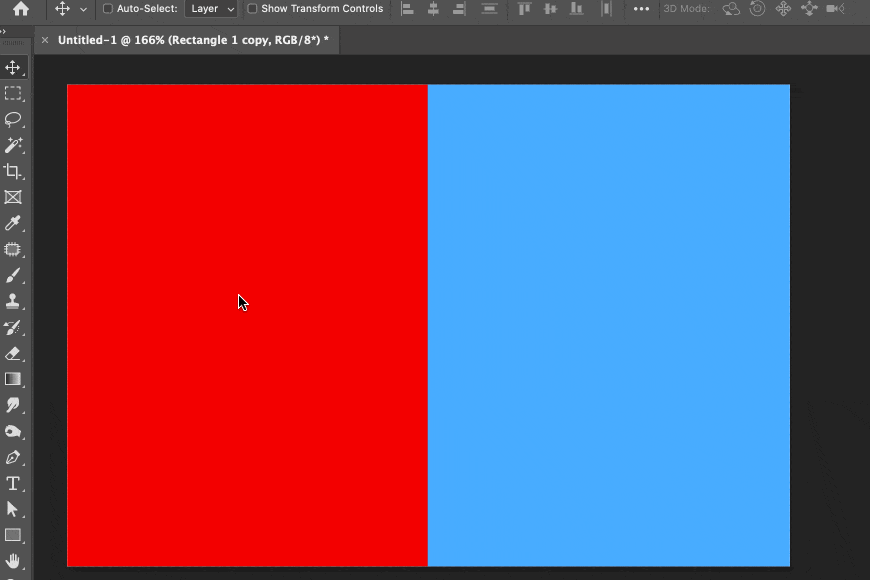 photoshop screen shot with blue and red image