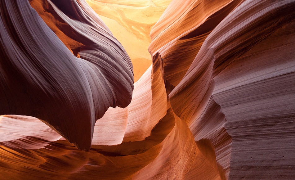 Swirling rock in canyon