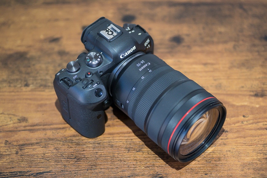 Canon EOS R6 with Canon 24-70mm f/2.8 RF lens attached