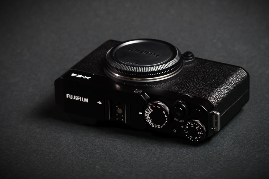 The Fujifilm X-E4 is a pure photographer's camera with a minimal design.