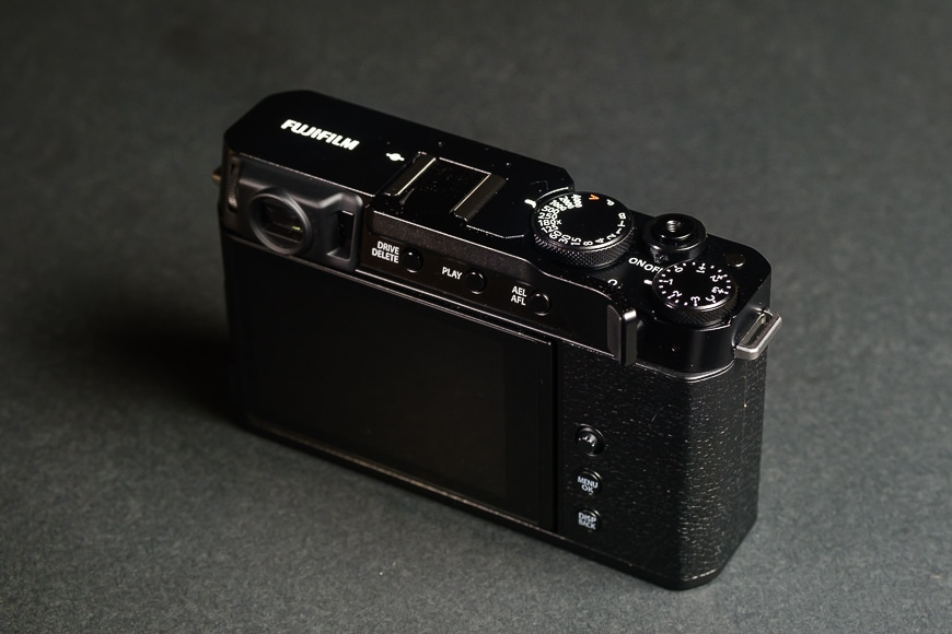 The Fujifilm X-E4 fitted with the new thumb rest.