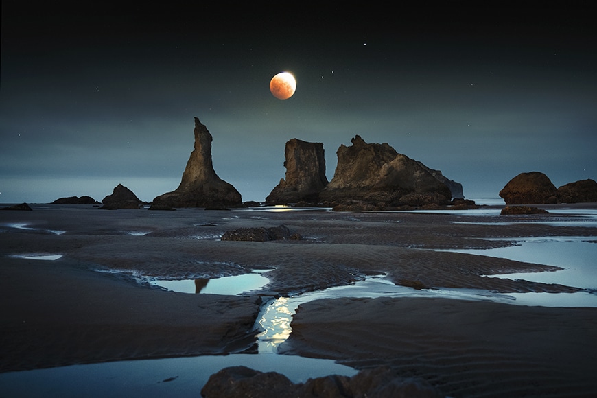 moonlit seascape