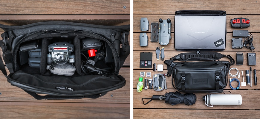 If you're a drone flyer, you'll be pleased to know that you can fit a whole decent amount of kit in the Roam Sling.