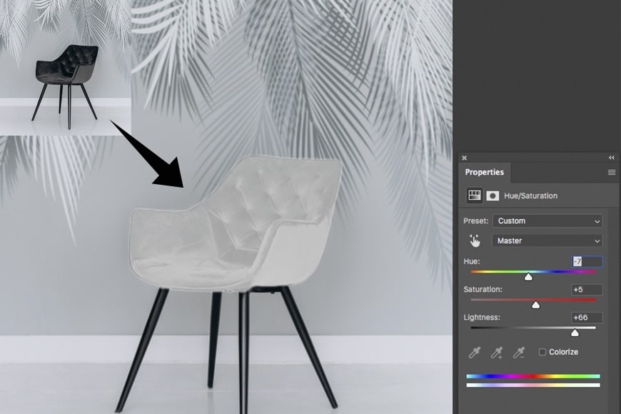 changing object color from black to white