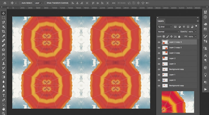 Creating a kaleidoscope effect in Photoshop