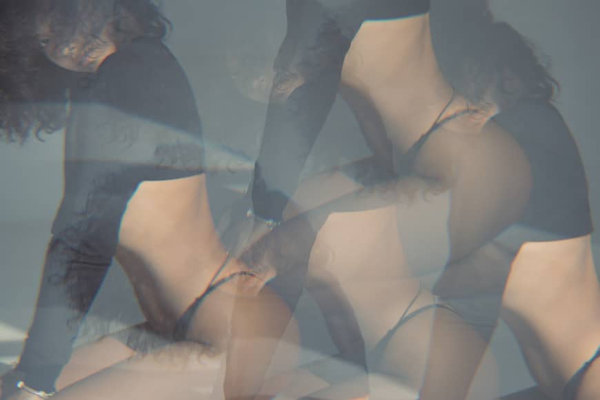 multiple exposure photo of a girl