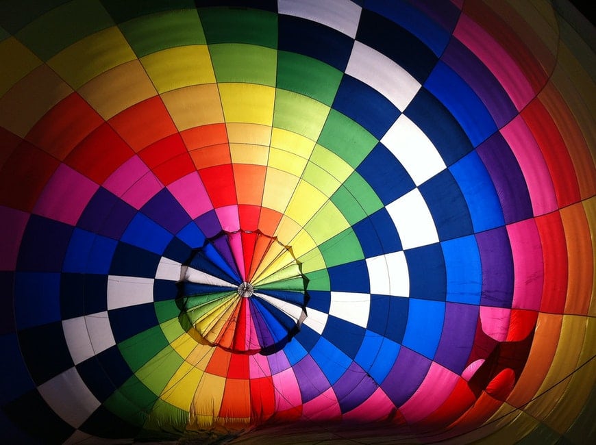 Colourful parachute