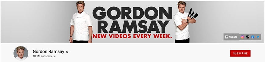Gordon Ramsay YouTube channel art