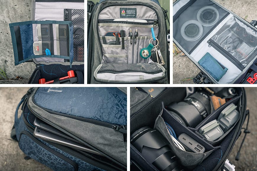 The Valkyrie contains plenty of pockets and options for organising the essentials and other accessories you need!