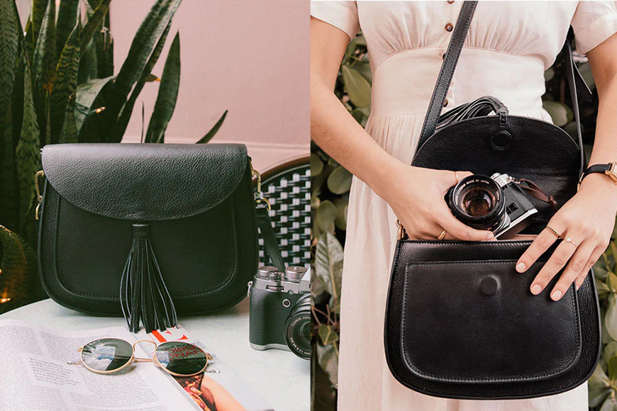 Women Crossbody Bag Fashion Genuine Leather Camera Purse Simple
