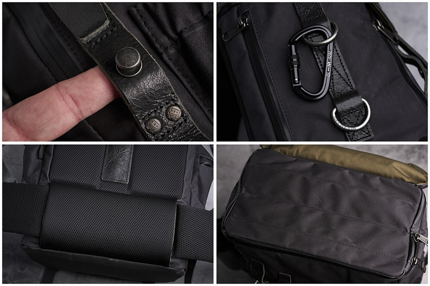 Some examples of the high-quality fit and finishes on the Wotancraft Commander. Wotancraft include loops beneath their snap clips to make it easier to fasten them.