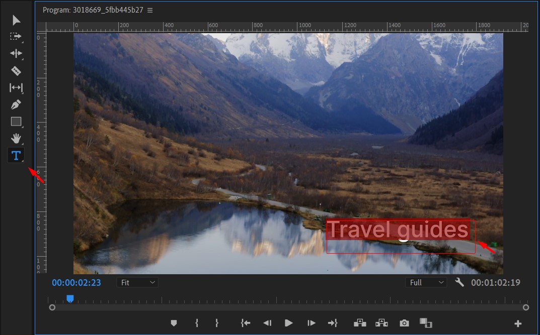 Type the text in Premiere Pro
