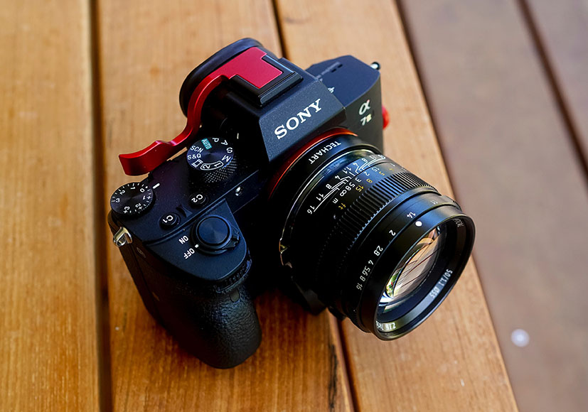 Sony a7iii with red thumb rest