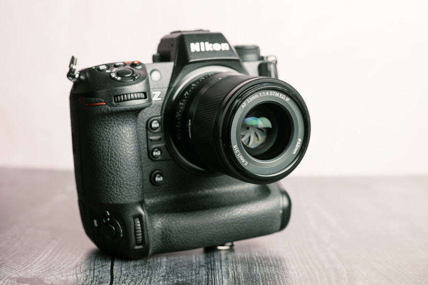 Viltrox 33mm f/1.4 Auto Focus APS-C lens mounted on the Nikon Z9 camera.