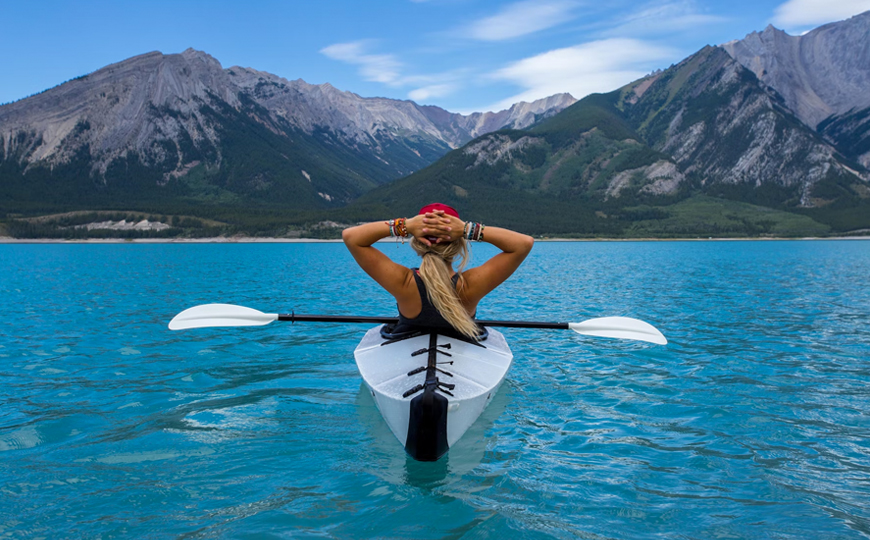 Woman in canoe