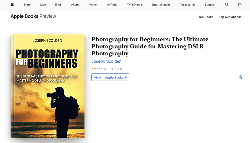Photography Technique Books, Photo Learning Books, for Beginners - C