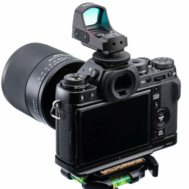 photo of camera with hot shoe attachment