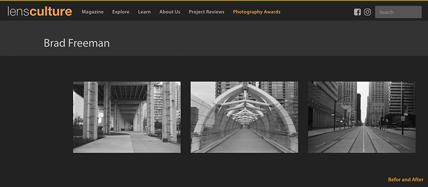 Brad Freeman's profile on Lensculture website 