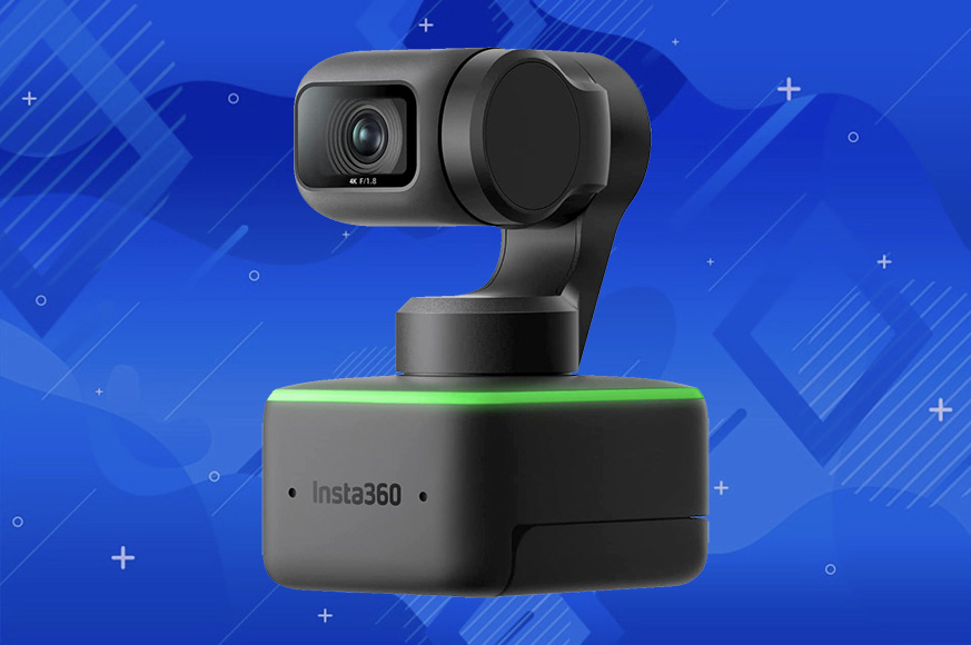an image of a webcam with a blue background.