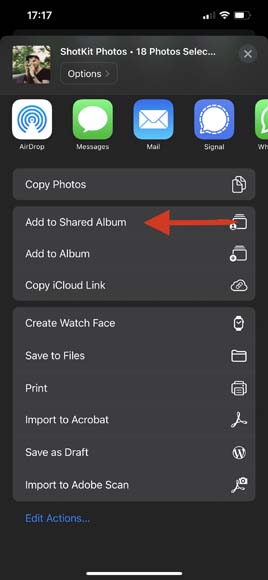 an iphone screen showing the settings for photos.