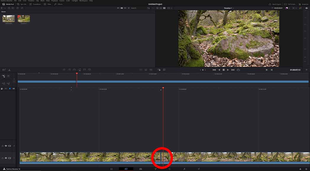 a screenshot of a video with a red circle in the middle of it.