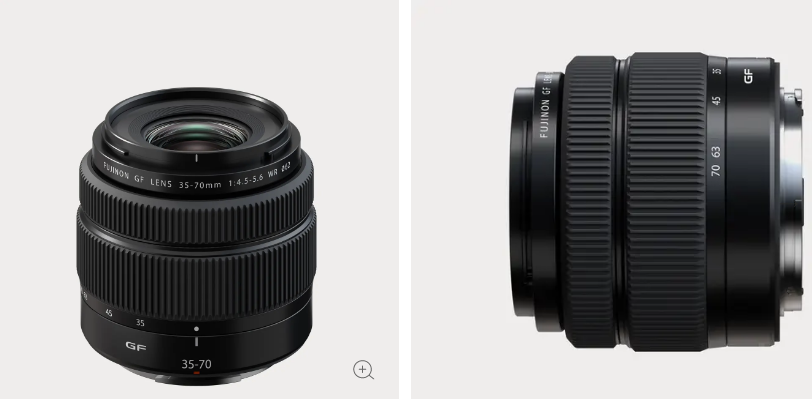 two different views of a camera lens.
