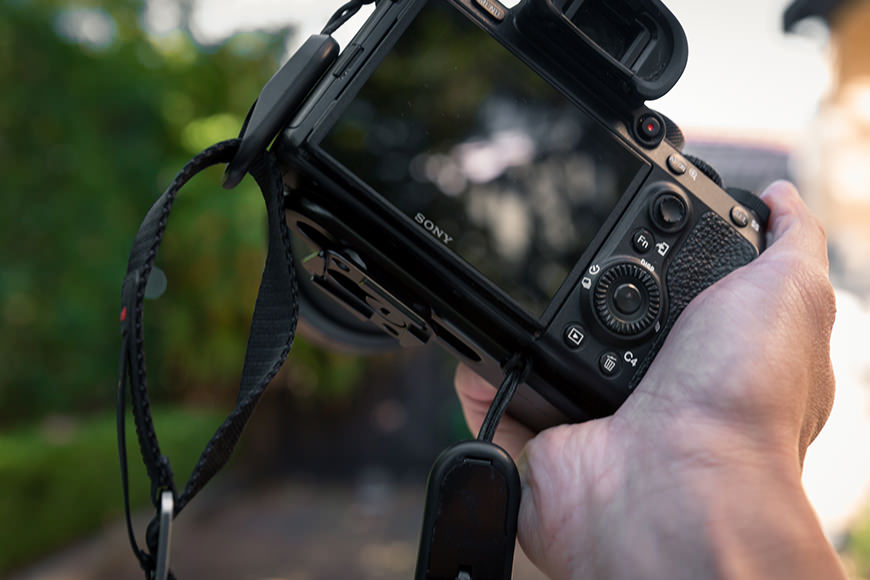 The Micro Clutch provides Tripod, Capture Clip, and neck strap compatibility all in one neat package!
