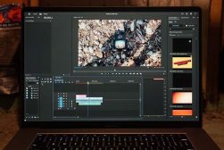 Adobe premiere pro on a laptop