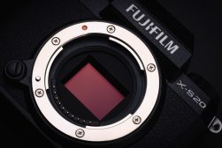 a close up of a camera lens.