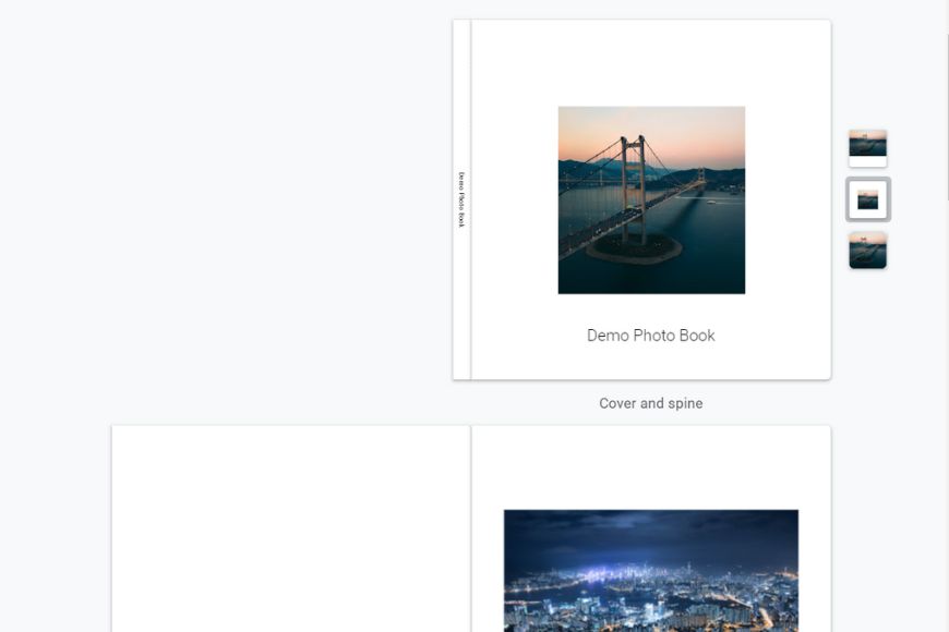 Google Photo Book layout preview