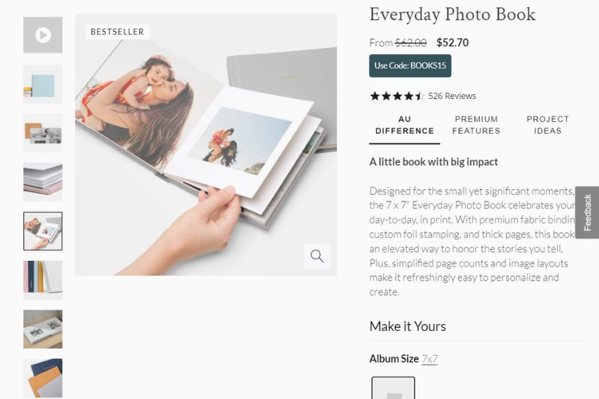 Everyday Photo Book, 7x7 Small Album