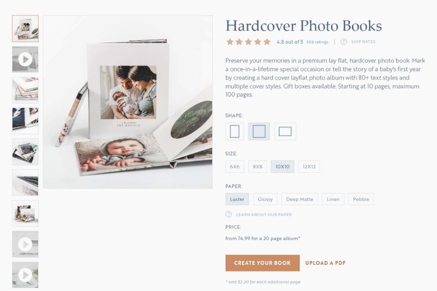 Fabric Photo Books - Premium Layflat & Professionally Fabric Covered -  Printique, An Adorama Company