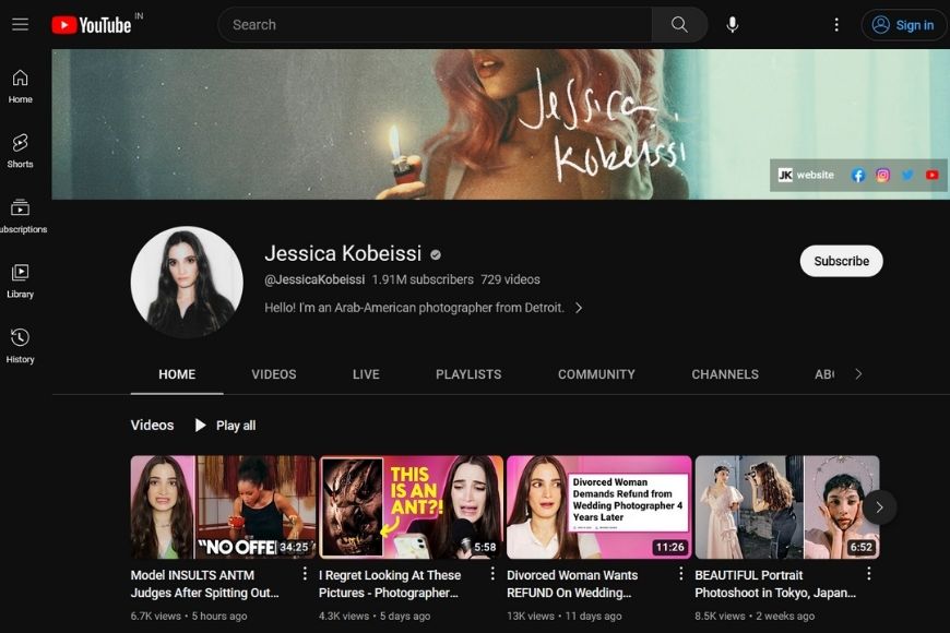 Jessica Kobeissei on YouTube