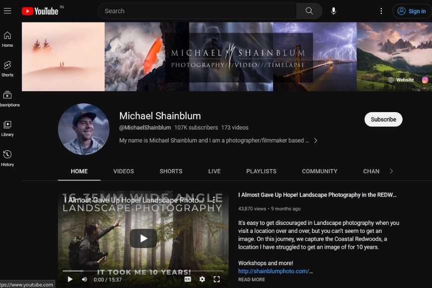 michael shainblum's youtube channel.