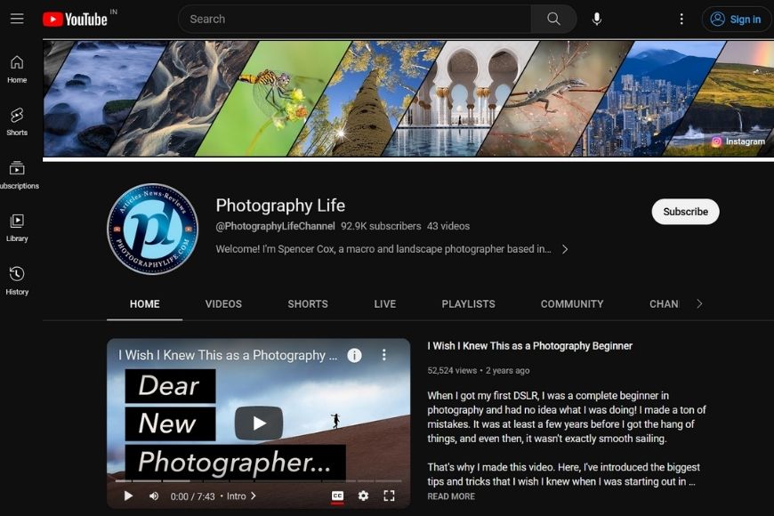 Photography Life on YouTube